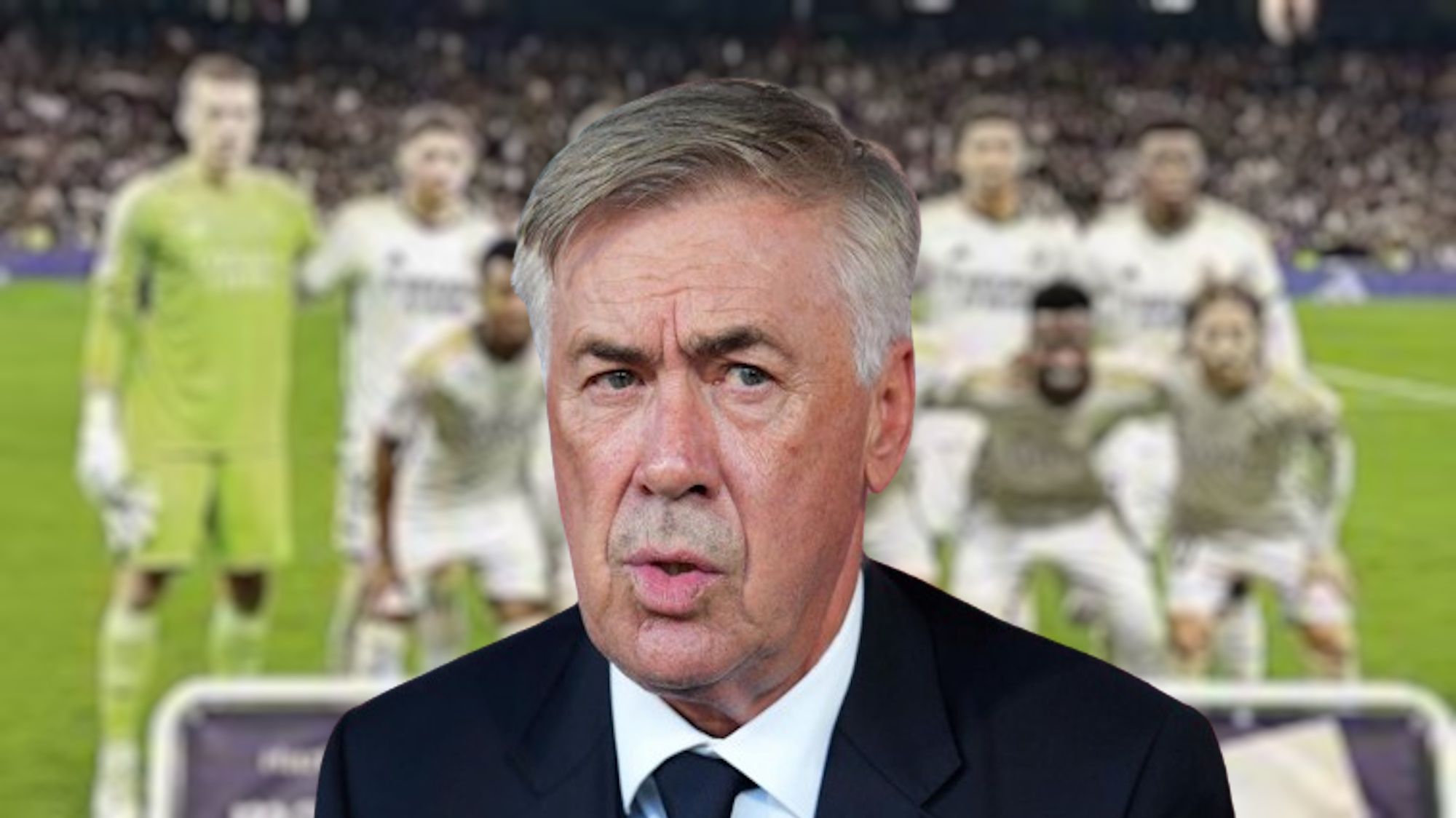 Ancelotti revoluciona el equipo titular del Real Madrid con siete cambios y Lunin en portería